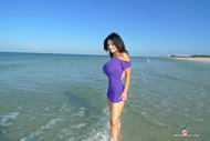 Denise Milani purple dress - 7