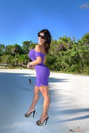 Denise Milani purple dress - 3