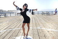 Denise on wooden pier - 3