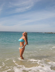 Kelly in blue bikini - 9
