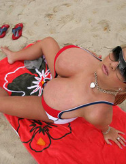 Beach Bikini Babe With Big Boobs - 7
