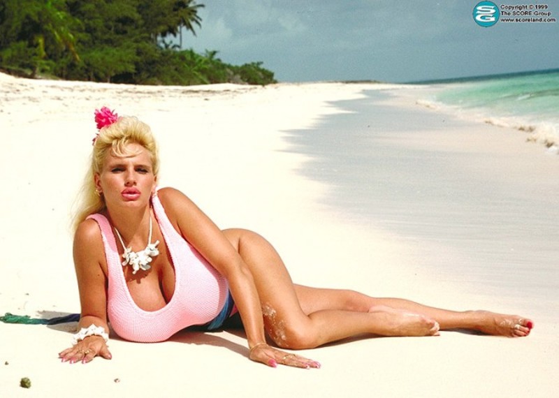 Lisa Lipss on the beach - 2